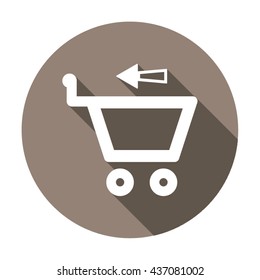 Cart  icon,  isolated. Flat  design.