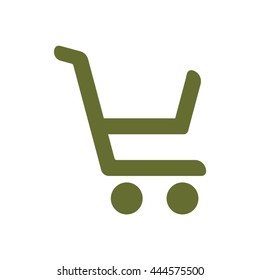 Cart   icon,  isolated. Flat  design.