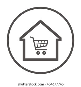 Cart    icon,  isolated. Flat  design.