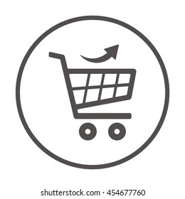 Cart    icon,  isolated. Flat  design.