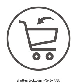 Cart    icon,  isolated. Flat  design.