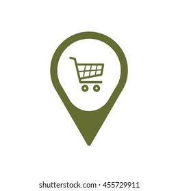 Cart    icon,  isolated. Flat  design.