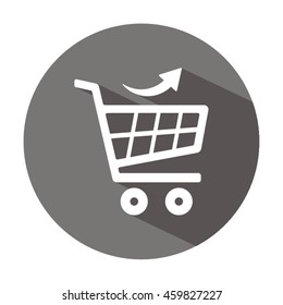Cart    icon,  isolated. Flat  design.