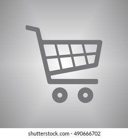 Cart    icon,  isolated. Flat  design.