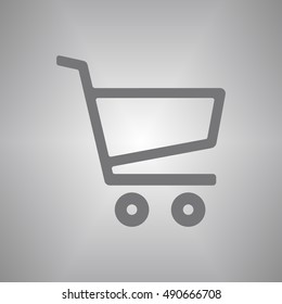 Cart    icon,  isolated. Flat  design.