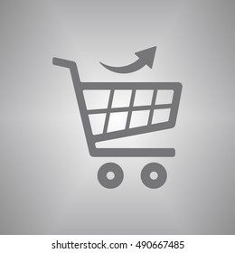Cart    icon,  isolated. Flat  design.