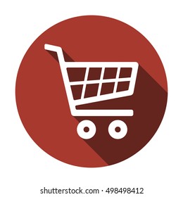 Cart   icon,  isolated. Flat  design.