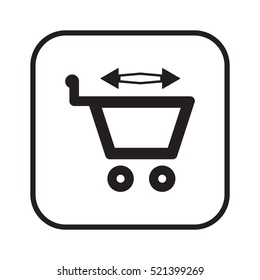  Cart  icon, isolated. Flat design. 