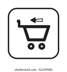  Cart  icon, isolated. Flat design. 