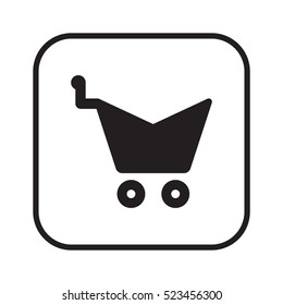  Cart   icon, isolated. Flat  design. 