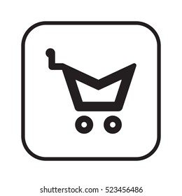  Cart   icon, isolated. Flat  design. 