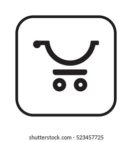  Cart   icon, isolated. Flat  design. 
