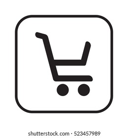  Cart   icon, isolated. Flat  design. 