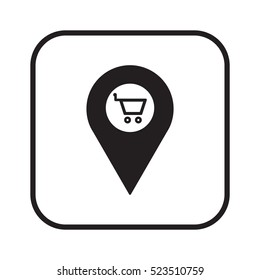  Cart  icon, isolated. Flat  design. 