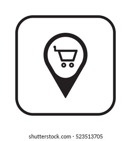  Cart   icon, isolated. Flat  design. 