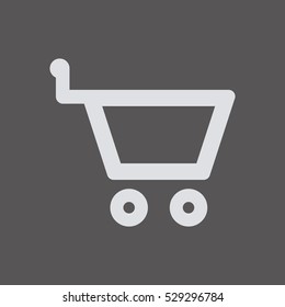   Cart   icon,  isolated. Flat  design.