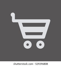   Cart   icon,  isolated. Flat  design.