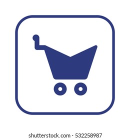  Cart   icon, isolated. Flat  design. 