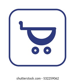  Cart   icon, isolated. Flat  design. 