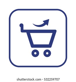  Cart   icon, isolated. Flat  design. 