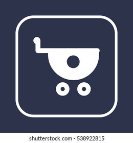  Cart   icon, isolated. Flat  design. 