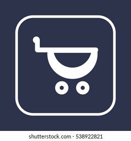  Cart   icon, isolated. Flat  design. 