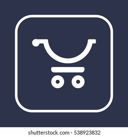  Cart   icon, isolated. Flat  design. 