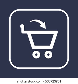    Cart   icon, isolated. Flat  design. 