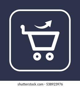  Cart   icon, isolated. Flat  design. 
