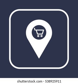 Cart  icon, isolated. Flat  design. 