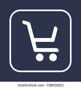  Cart   icon, isolated. Flat  design. 