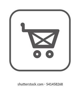   Cart   icon,  isolated. Flat  design.