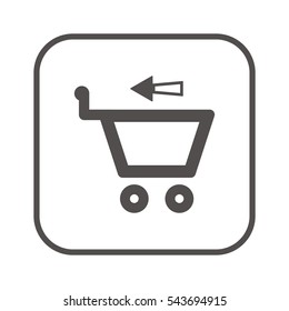  Cart  icon, isolated. Flat design. 