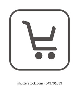  Cart   icon, isolated. Flat  design. 