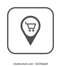  Cart   icon, isolated. Flat  design. 
