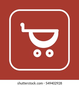  Cart   icon, isolated. Flat  design. 