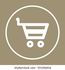   Cart   icon,  isolated. Flat  design.