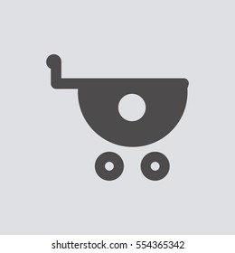  Cart   icon, isolated. Flat  design. 