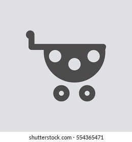  Cart   icon, isolated. Flat  design. 