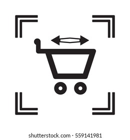  Cart  icon, isolated. Flat design. 