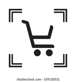  Cart   icon, isolated. Flat  design. 