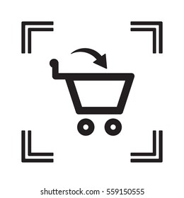    Cart   icon, isolated. Flat  design. 