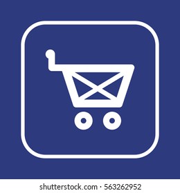   Cart   icon,  isolated. Flat  design.