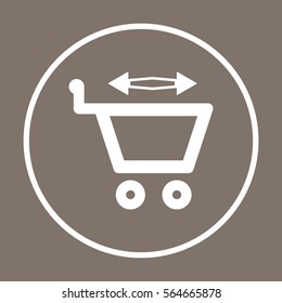  Cart  icon, isolated. Flat design. 