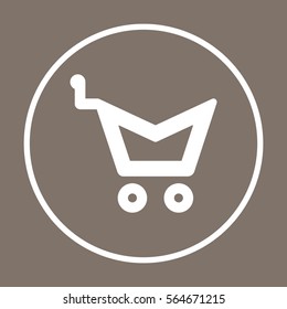  Cart   icon, isolated. Flat  design. 