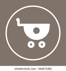  Cart   icon, isolated. Flat  design. 