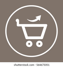  Cart   icon, isolated. Flat  design. 