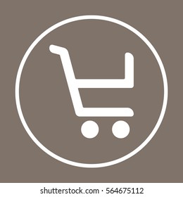  Cart   icon, isolated. Flat  design. 