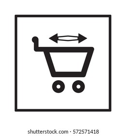  Cart  icon, isolated. Flat design. 