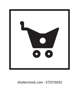  Cart   icon, isolated. Flat  design. 